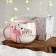 Ceramic mug “Be bright every day”, 350 ml, pink marble color
