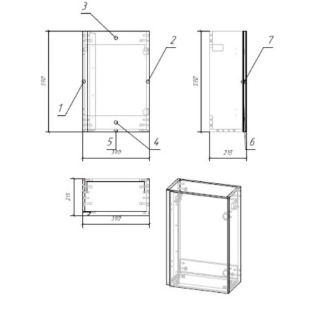 Tumbling under the Cersanit Moduo 40 sink for Moduo 40, suspended, white-1