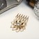 Liberty hair crest is a mountain flower, 5.5x3.5 cm, gold