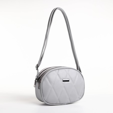 Bag Women's Cross-Bodi with a zipper, gray color-3