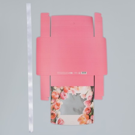 Gift-bending box folding, packaging, “floral tenderness”, 20 x 18 x 5 cm-8