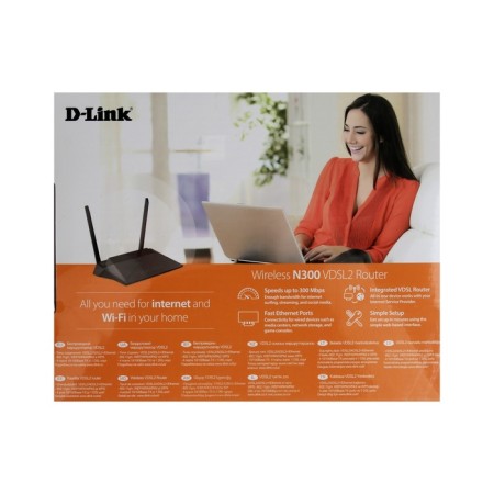 Wi-Fi router D-Link DSL-224/R1a, 300 Mbps, 4 ports 100 Mbps, black-7