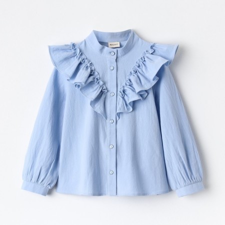 Blouse for Minaku girl color light blue, height 134 cm-5