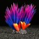 Artificial aquarium plant, 18 x 10 x 11.5 cm, red-violet