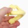 Silicone teething for teeth "Swan", brush, on suction cup, yellow color, crumb I