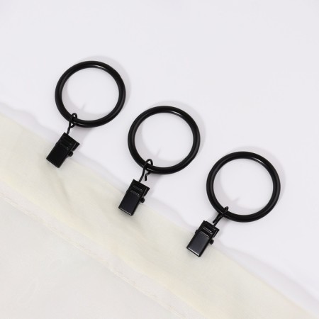 Ring for the cornice, with a clamp, d = 32/40 mm, 10 pcs, black color-1