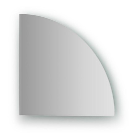 Mirror tiles with fedet 5 mm, quarter circle 30 x 30 cm, silver EvoForm
