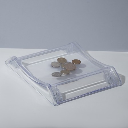 Monetnik is two -component, with a place for an advertising insert, 16.3 × 19.3 × 3, the color is transparent-2