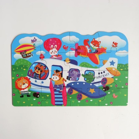 Children's developmental set of puzzles "Transport" 35x29x5.5 cm-3