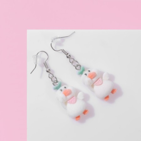 Children's earrings "chosen" goose, color