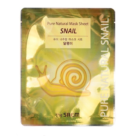 Fabric mask with coil mucin (not for sale) Pure Natural Mask Sheet [Snail] 20ml