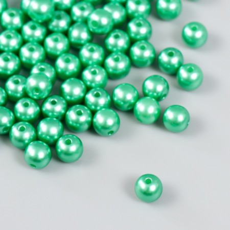 Set of beads "needlework" plastic, diameter 8 mm, 25 g, jade