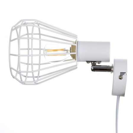 Scoop with a switch on the wire "Chloe" E14 40W white 19x10x18cm-4