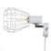 Scoop with a switch on the wire "Chloe" E14 40W white 19x10x18cm