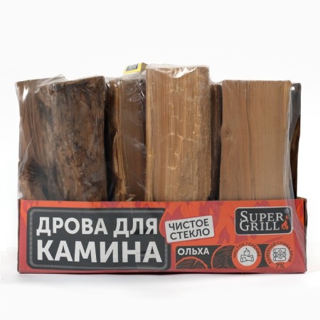 Firewood from alder, dry. In a pack of 8 kg.-3