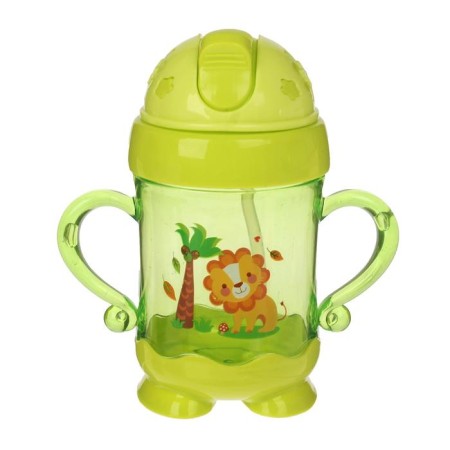 Children's stroke with silicone tube, 220 ml., With handles, color mix-5