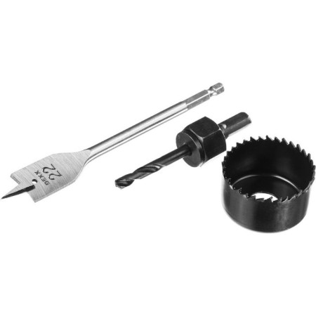 Set for inserting locks DEXX 2949-54-H3, crown 54 mm, feather drill 22 mm