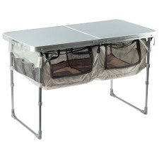 SST-3P table, 102 x 50 x 44.5 / 61 cm, metallic