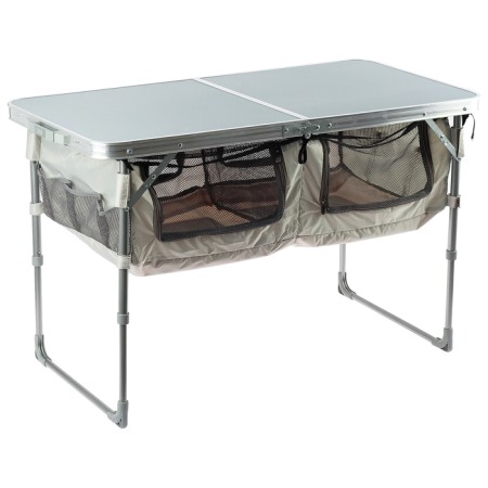 SST-3P table, 102 x 50 x 44.5 / 61 cm, metallic