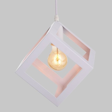 Lamp Bayerlux suspension Bayerlux "square" 1x40W E27 white 16x16x116 cm-1