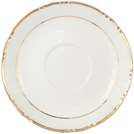 A cup with a saucer for constance broth, decor "Golden thread, Golden Layer"-1