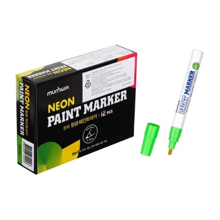 Marker - paint (varnish) munhwa, 4.5 mm, nitro -base, waterproof, green neon