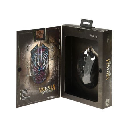 The mouse Qumo Valhalla M35, game, wired, 6 buttons, backlight, 3200 dpi, USB, black-9