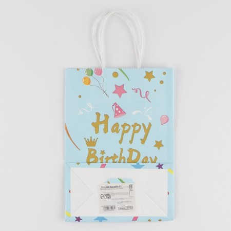 Gift package, packaging, Happy Birthday Blue, 21 x 15 x 8 cm-3
