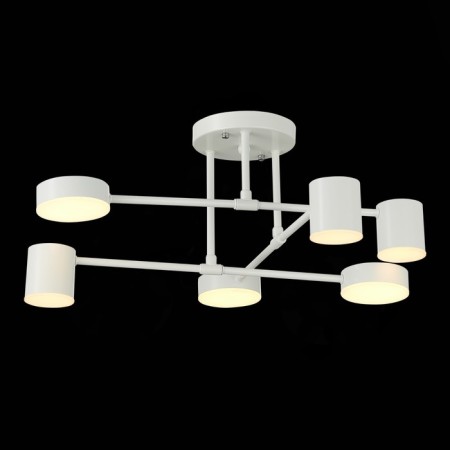 Ceiling EVOLUCE lamp. Sle201052-06. Nobel. 6x7 W, LED, 4000K, 3024 LM, 57x57x25 cm, white color-12