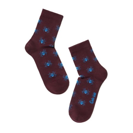 Socks Children's cotton Contse Kids Tip-Top "Spider", size 24, Bordeaux color-3