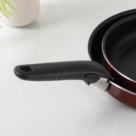 TEFAL Ingenio Red 5, 3 objects set: pans 22 cm, 26 cm, removable handle, burgundy color-7