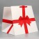 Square gift package, packaging, red, 40 x 40 x 40 cm