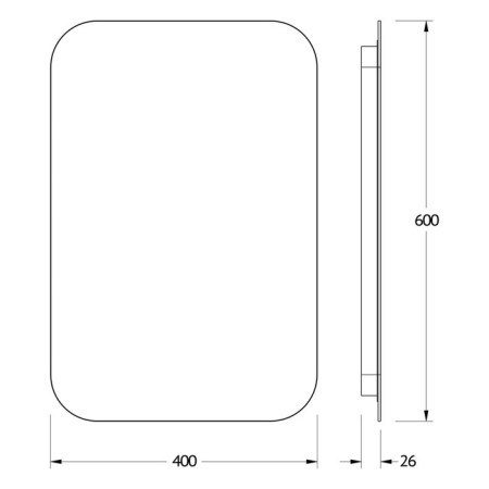 Mirror with Defesto LED lighting 17 W, 40x60 cm, sensory switch, neutral white light-1