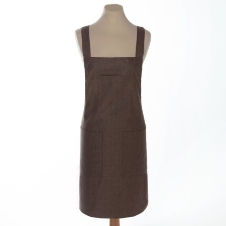 Apron Ethel "Style" b. In brown 60 x75cm, 60% p/e, 20% cotton, 20% of lons-4