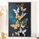 Key plastic, MDF 3 hooks "Magic butterflies" rhinestones, gold 29x1.8x19 cm