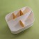 Bamboo organizer for storage, 5 sections, mobile sections, 18.5 × 11.5 × 10.6 cm, white color