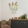 Wall metal decor "Fogger" white with gold 92x60x3 cm