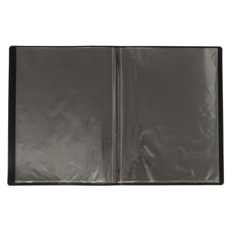 Folder with 10 A4, 500 μm inserts, calligrata, spine pocket, black-1