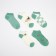 Set of female socks (5 pairs) minku "avocado", size 36-39 (23-25 ​​cm)