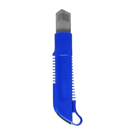 Chancellery knife with a blade of 18 mm, with metal guides, with a latch, mix-2