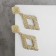 Earrings Metal "Caribbean" Rombs, Color Gold