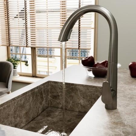 Kitchen mixer Wasserkraft A8617, single -leaf, drawing outlet, stainless steel-1