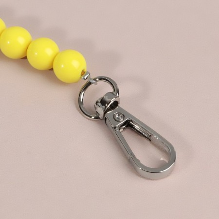 Handle for bag, beads, d = 10 mm, 30 cm, yellow color-2