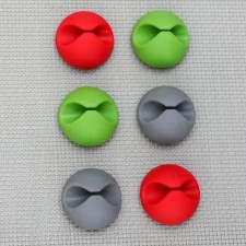 Clamps for wires, 6 pcs, color mix