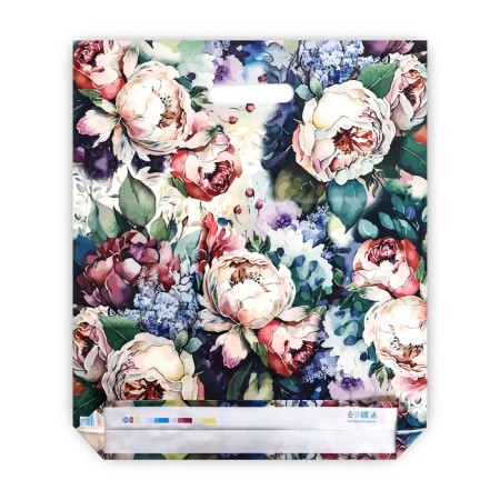 Cream flowers package, plastic with a cut pen, 38x45 cm, 60 μm-1