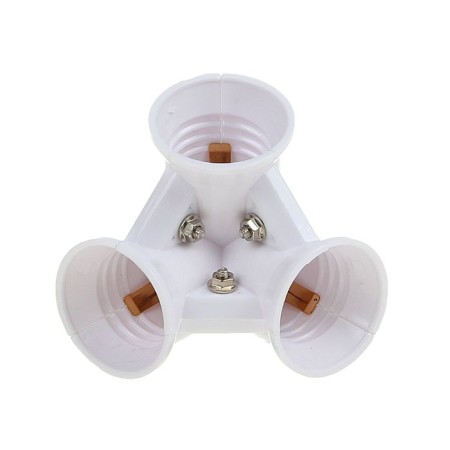 ECLA adapter, from the basement E27 to 3xe27, white-1