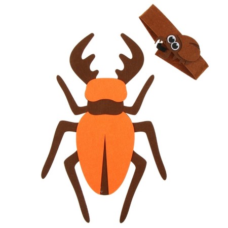 Carnival set "Funny insects": a bandage and a beetle from felt, 3-7 years old-10