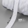 Braid with buttons, 25-25-50 mm, 17 mm × 45 ± 1 m, white color