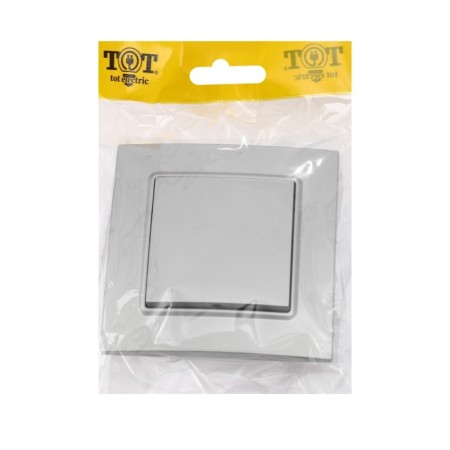 Tot Elegant switch, 10 a, 1 cl., Hidden, silver-4