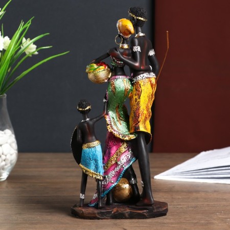 Souvenir Polystone "Family from Nairobi" MIX 29.5x8.5x15 cm-3